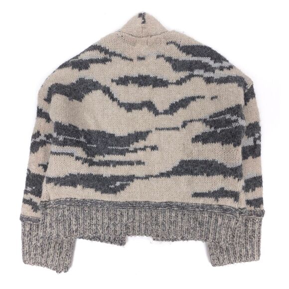 NEW Anthropologie Pilcro Wool Animal-Print Cardigan Zebra French Girl Cozy Boho - Picture 5 of 7